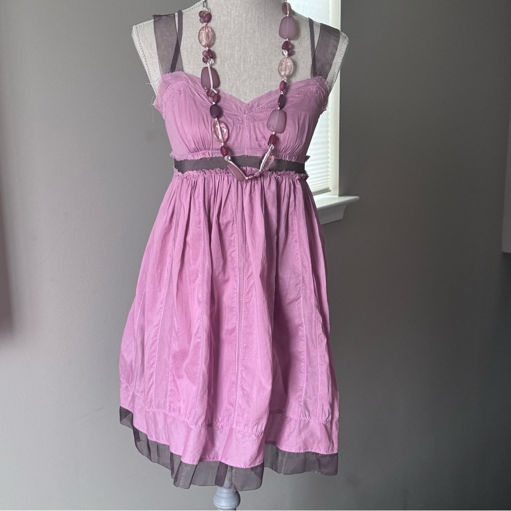 LOFT Gorgeous Cotton Babydoll Dress and Matching Necklace Set -  Size 4
